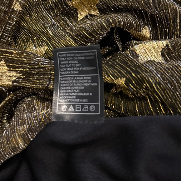 NWOT Betsey Johnson Women's Faux-Wrap Metallic Star Dress - Picture 6 of 7